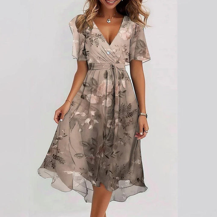 Corinna | Elegantes Wickelkleid mit V-Ausschnitt