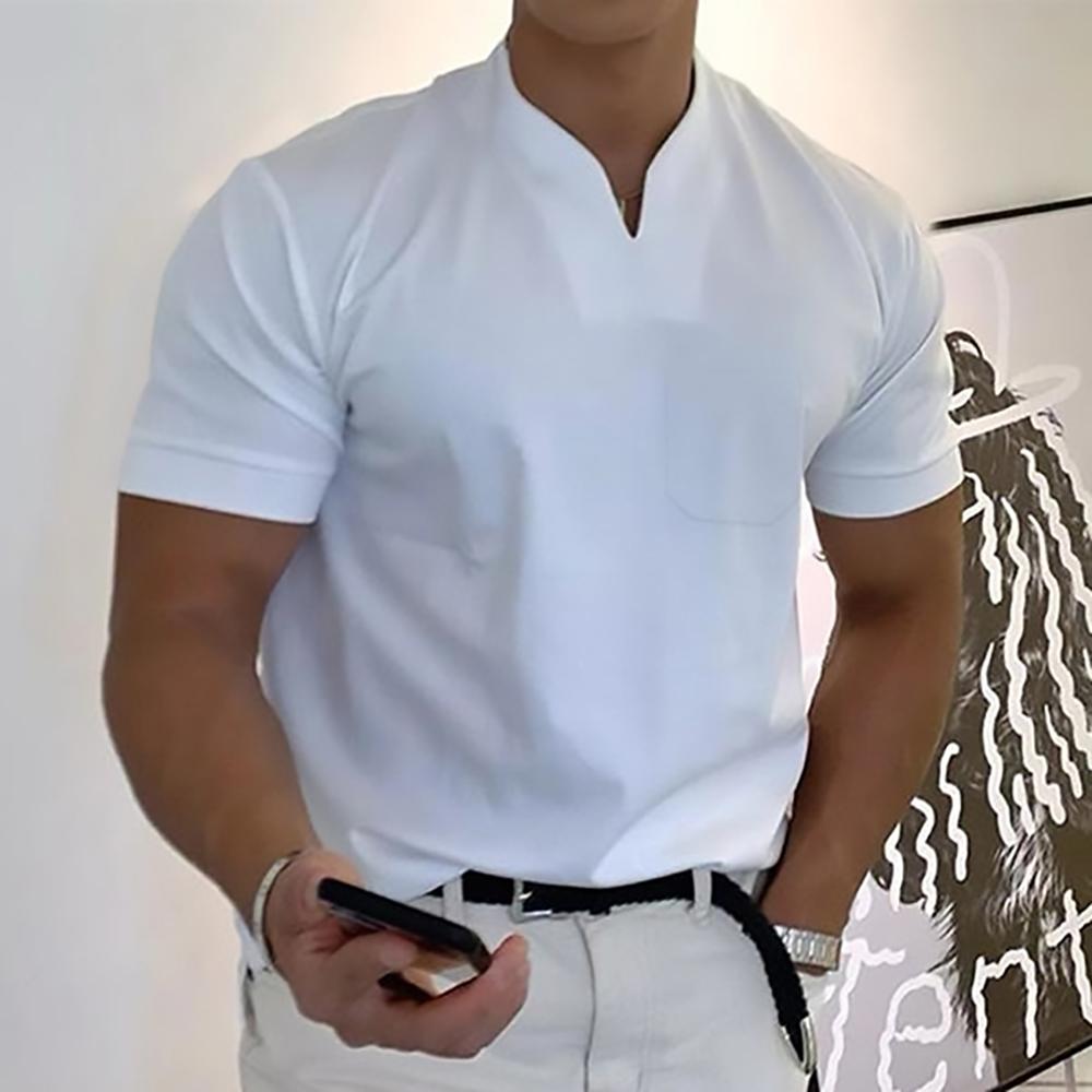Erik | Eleganter Kurzarm-Poloshirt mit V-Ausschnitt