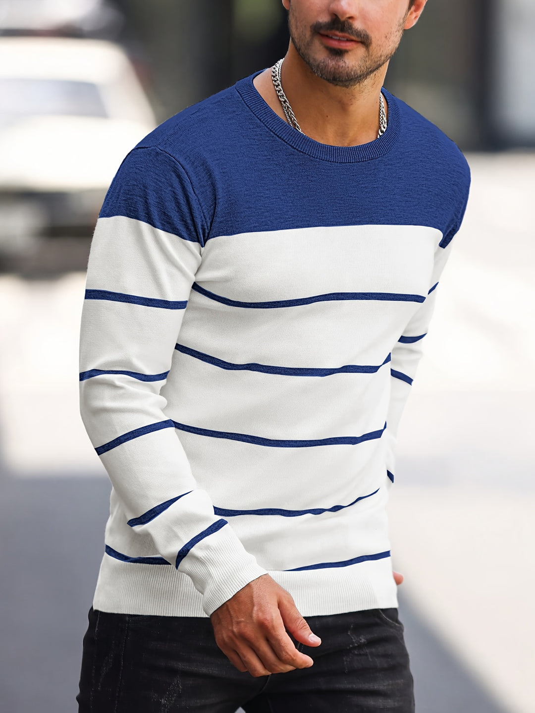 Sigmar | Zeitloser Streifen-Pullover