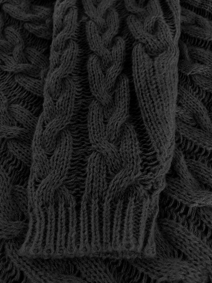 Imke | Femininer Zopfmuster-Pullover mit V-Ausschnitt