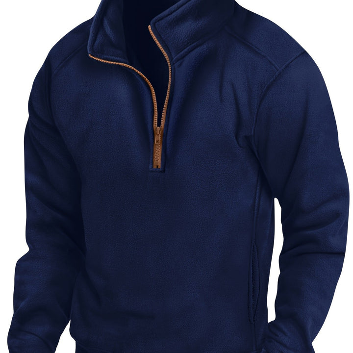 Ralf | Sportlicher Zip-Pullover mit Stehkragen