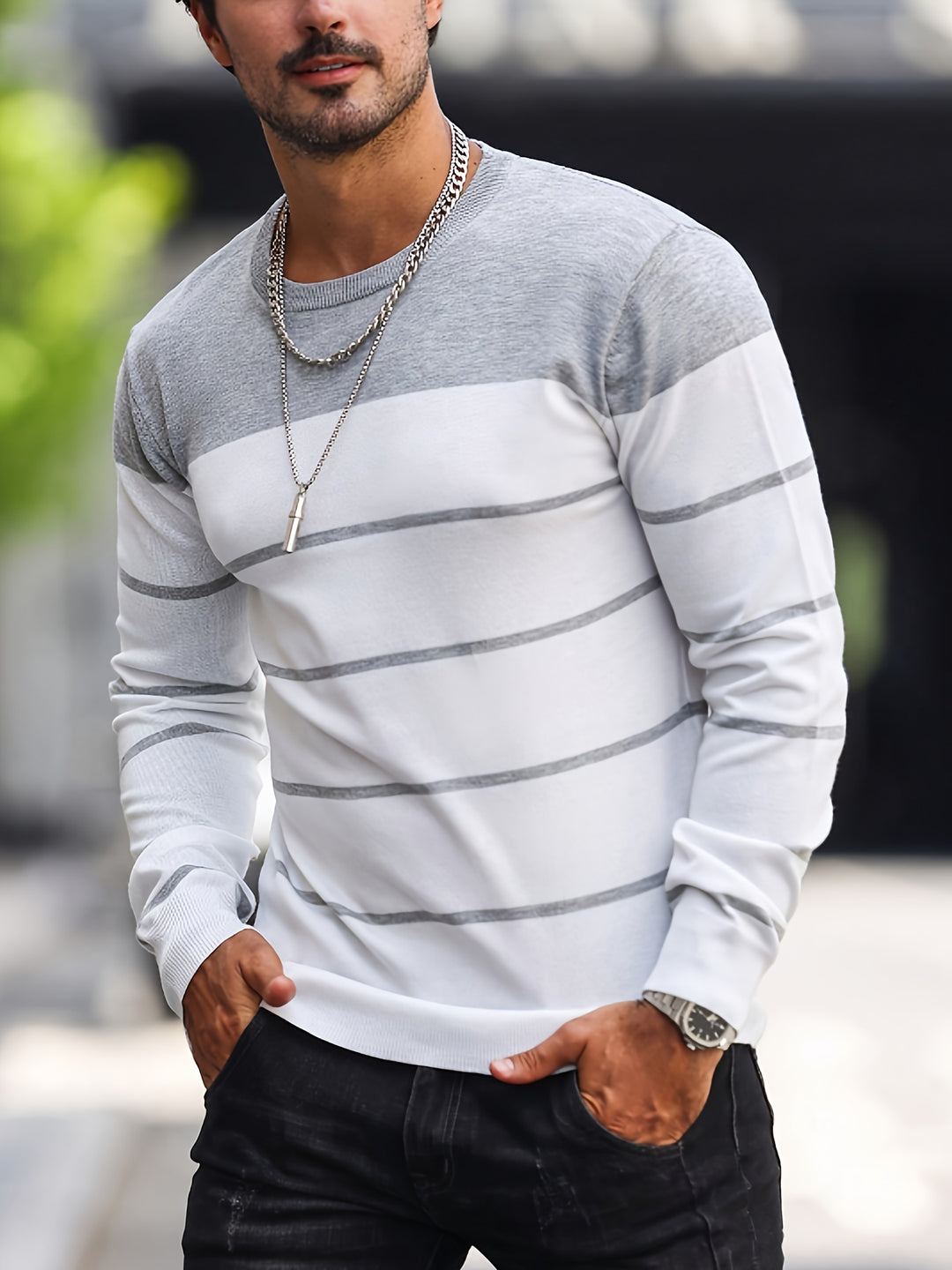 Sigmar | Zeitloser Streifen-Pullover