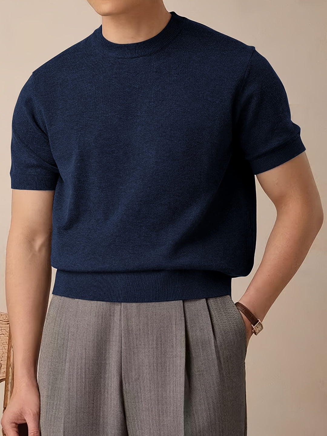 Reimund | Feingestricktes Kurzarm-Shirt