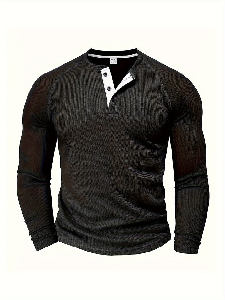 Manuel | Sportlich-eleganter Henley-Pullover
