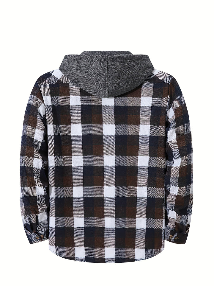 Ewald | Karierte Kapuzen-Hemdjacke
