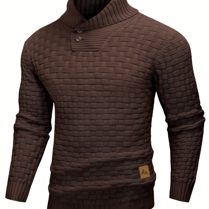 Siegfried | Strukturierter Strick-Pullover mit Schalkragen