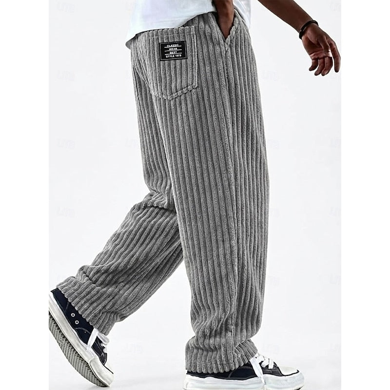 Ludwig | Lässige Straight-Leg Hose mit Rippenstruktur