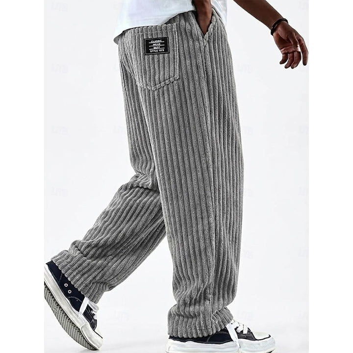 Ludwig | Lässige Straight-Leg Hose mit Rippenstruktur