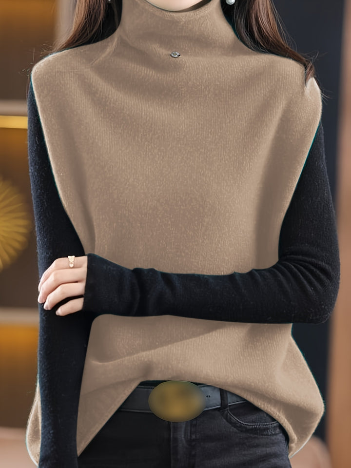 Margit | Eleganter Stehkragen-Pullunder