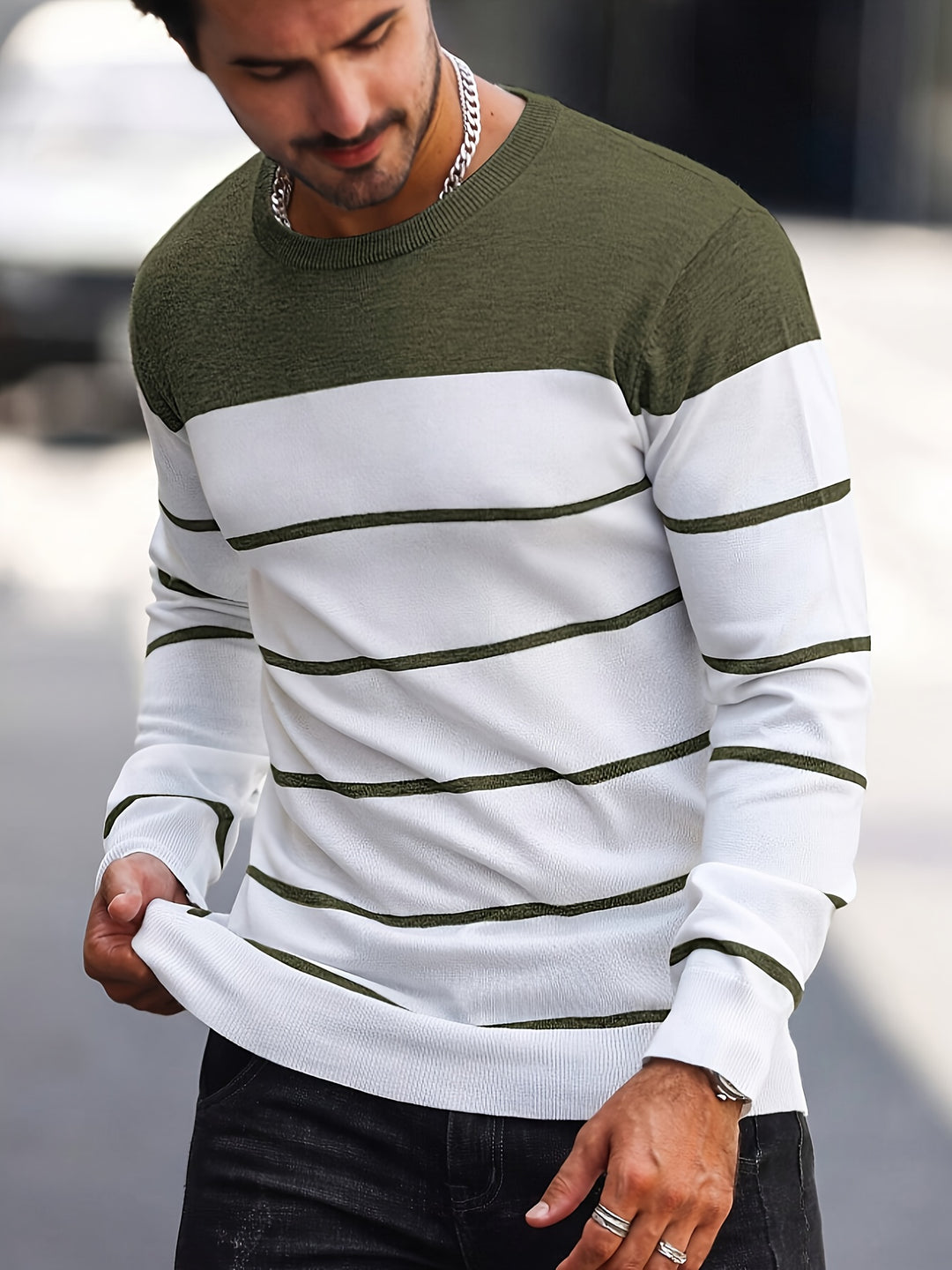 Sigmar | Zeitloser Streifen-Pullover