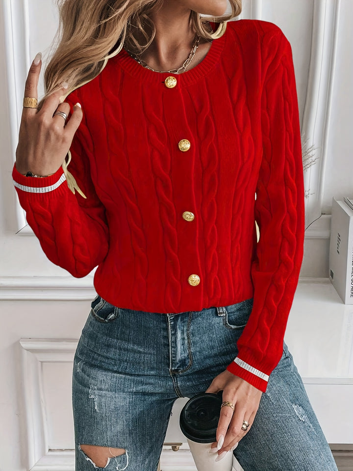 Josefa | Elegante Strickjacke mit Zierknöpfen