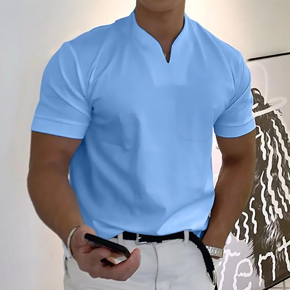 Erik | Eleganter Kurzarm-Poloshirt mit V-Ausschnitt