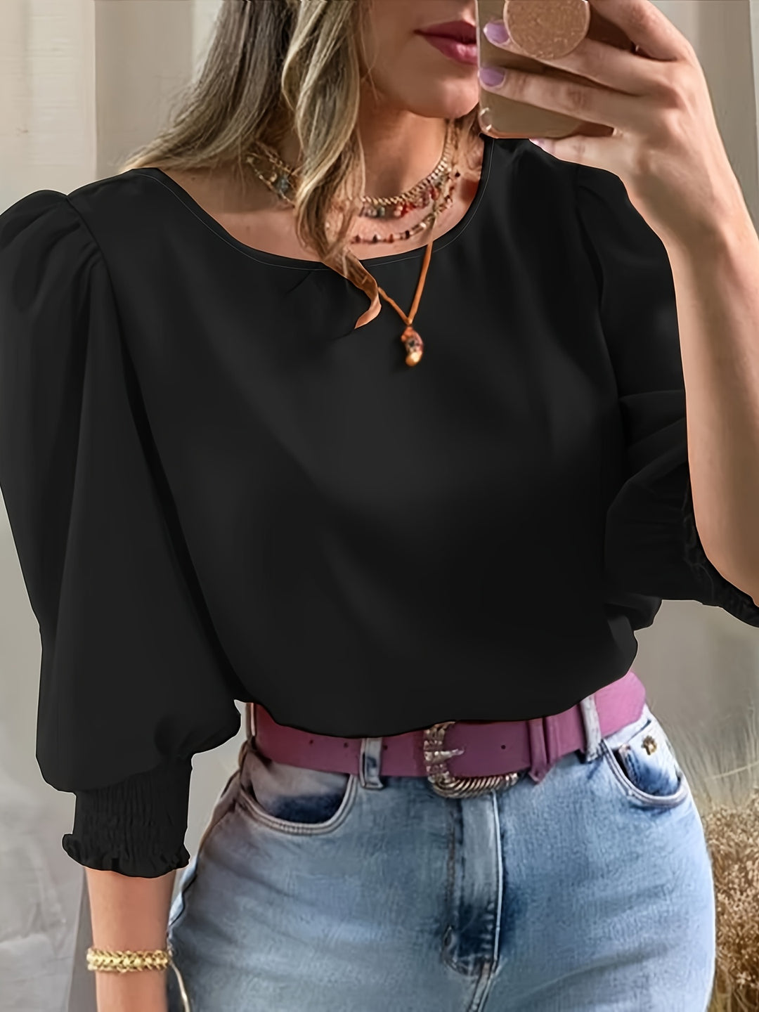 Adelina | Elegante Ballonarm-Bluse
