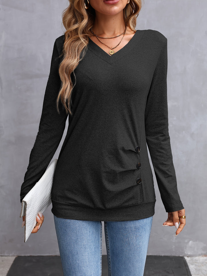 Bianca | Elegantes Longshirt mit V-Ausschnitt