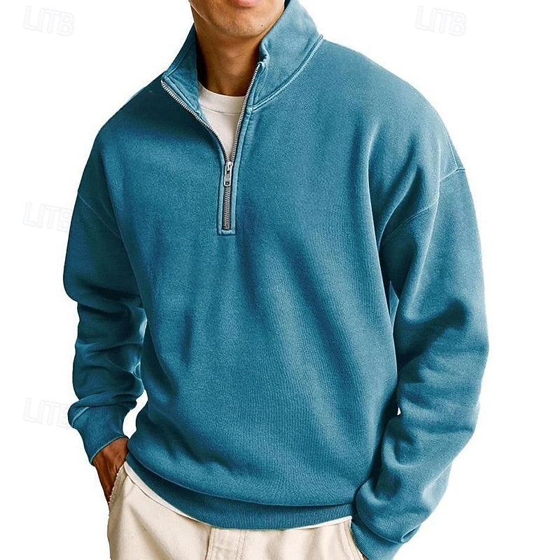 Dietrich | Lässiges Troyer-Sweatshirt mit Stehkragen
