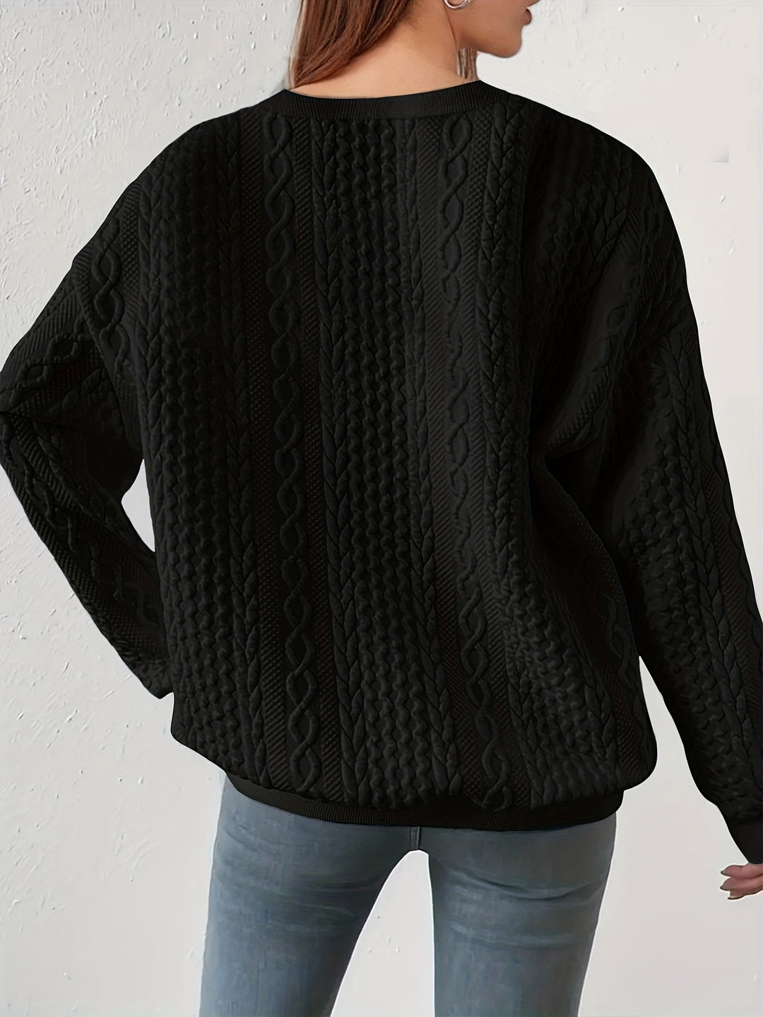 Rebekka | Strukturierter Rundhals-Pullover