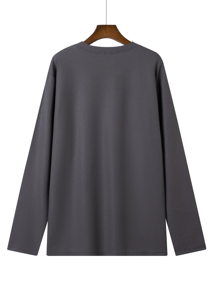 Kai | Strukturiertes Langarmshirt mit Waffelmuster