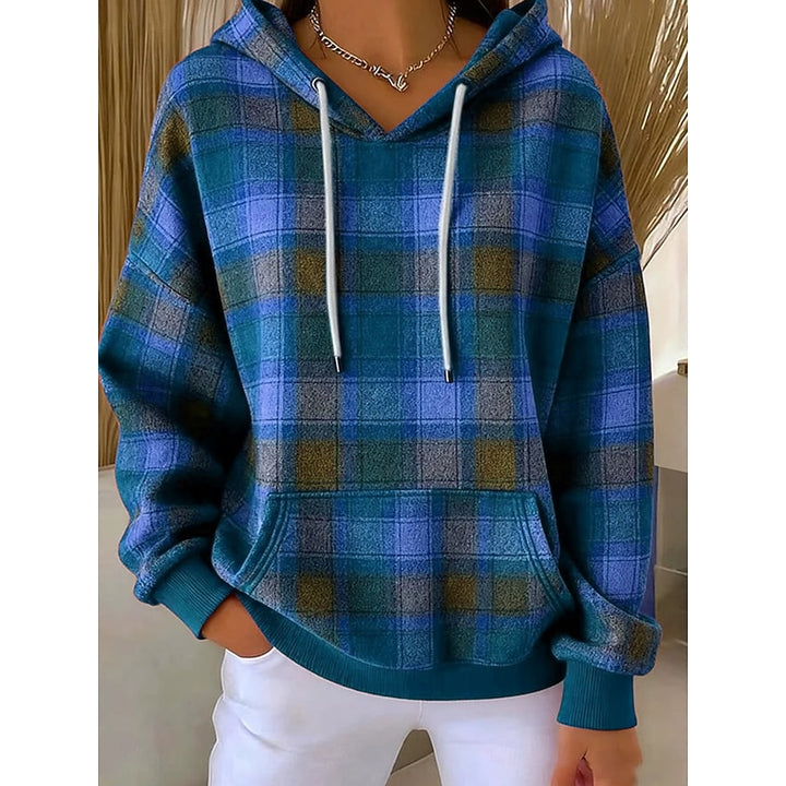 Theda | Karierter Kapuzenpullover