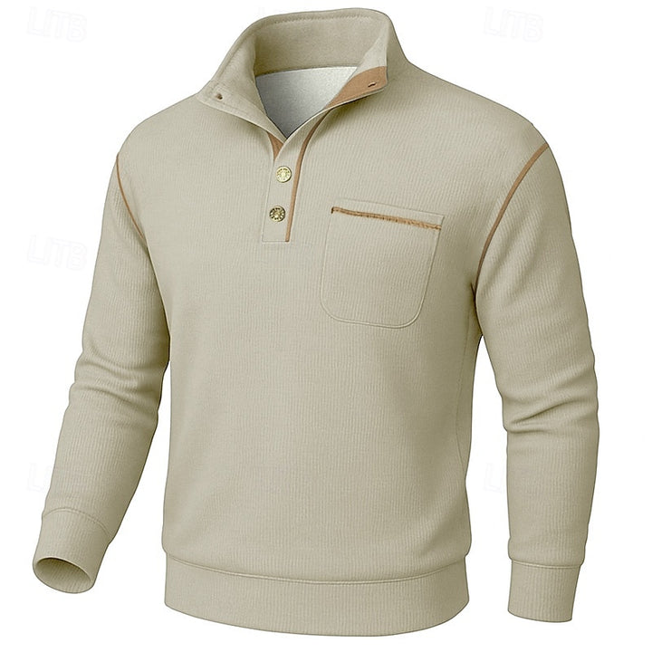 Guntram | Sportlicher Stehkragen-Pullover