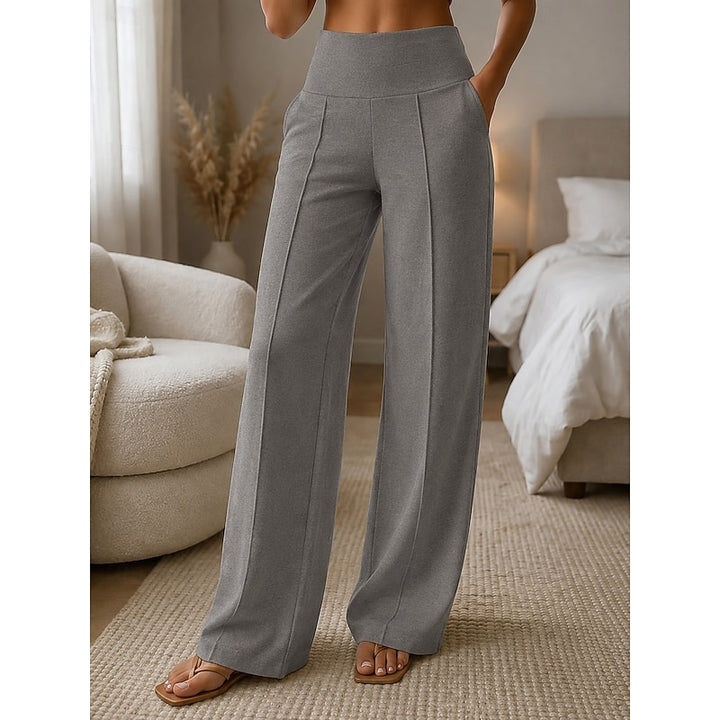 Andrea | Elegante Weite Hose mit Hohem Bund