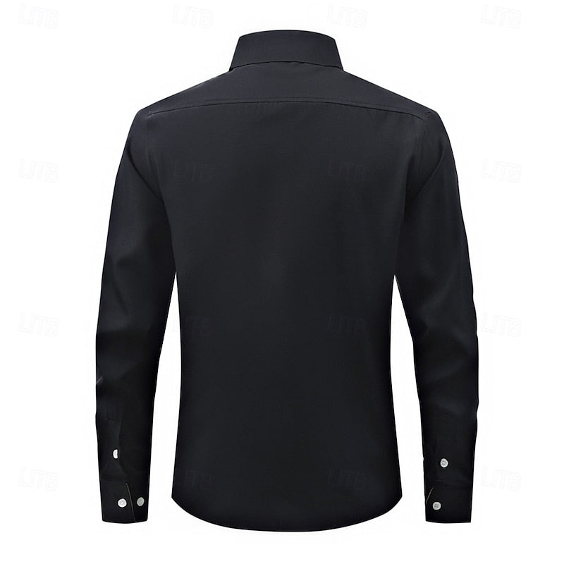 Norbert | Elegantes Langarmhemd mit Kontrastkante