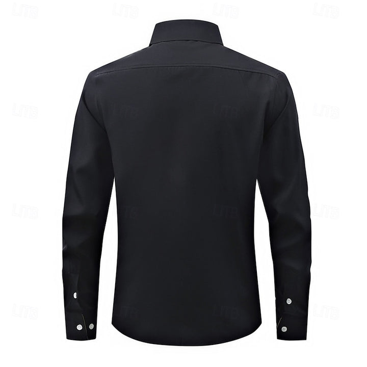 Norbert | Elegantes Langarmhemd mit Kontrastkante