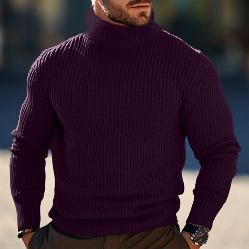 Gerrit | Edler Rippstrick-Rollkragenpullover