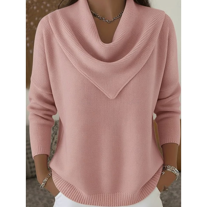 Katja | Weicher Pullover mit Wasserfallkragen