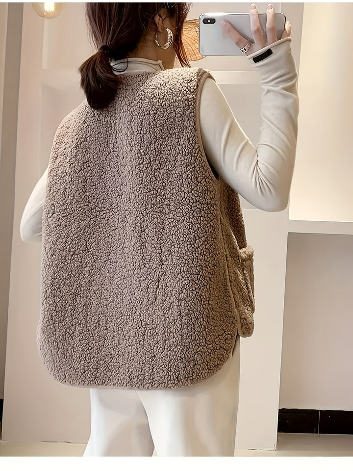 Anneliese | Kuschelige Weste mit Knopfleiste