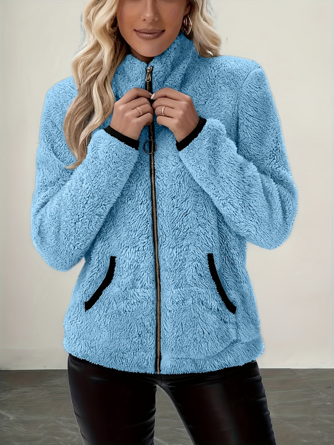 Hedda | Kuschelige Stehkragen-Jacke