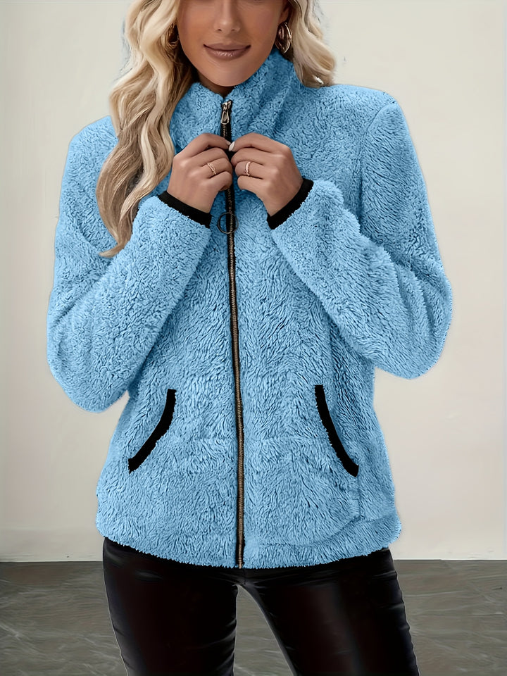 Hedda | Kuschelige Stehkragen-Jacke