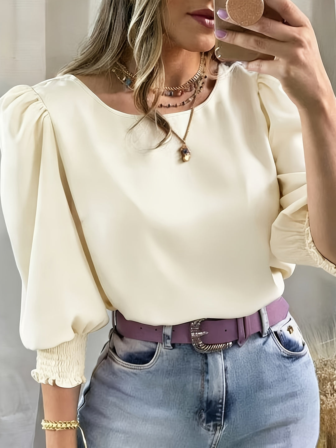Adelina | Elegante Ballonarm-Bluse