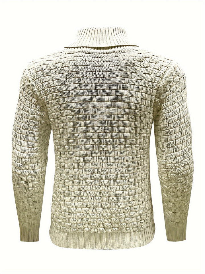 Siegfried | Strukturierter Strick-Pullover mit Schalkragen