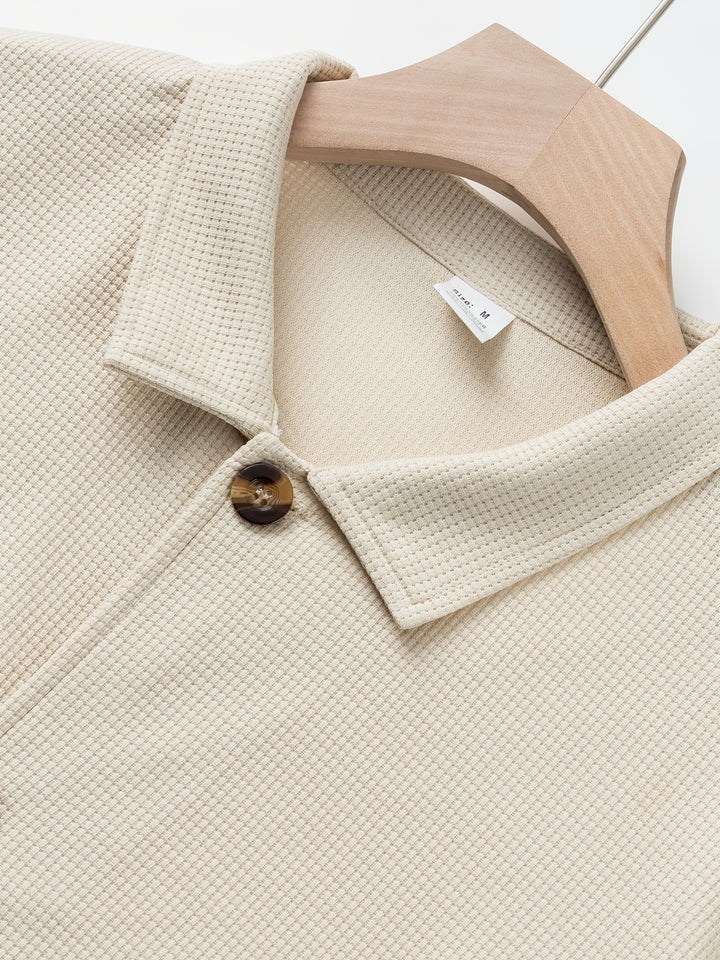 Harald | Strukturierte Hemdjacke mit Knopfleiste