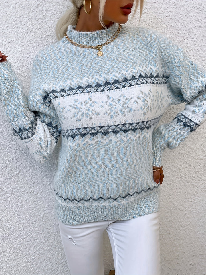 Inga | Weicher Christmas Strickpullover mit Schneeflocken