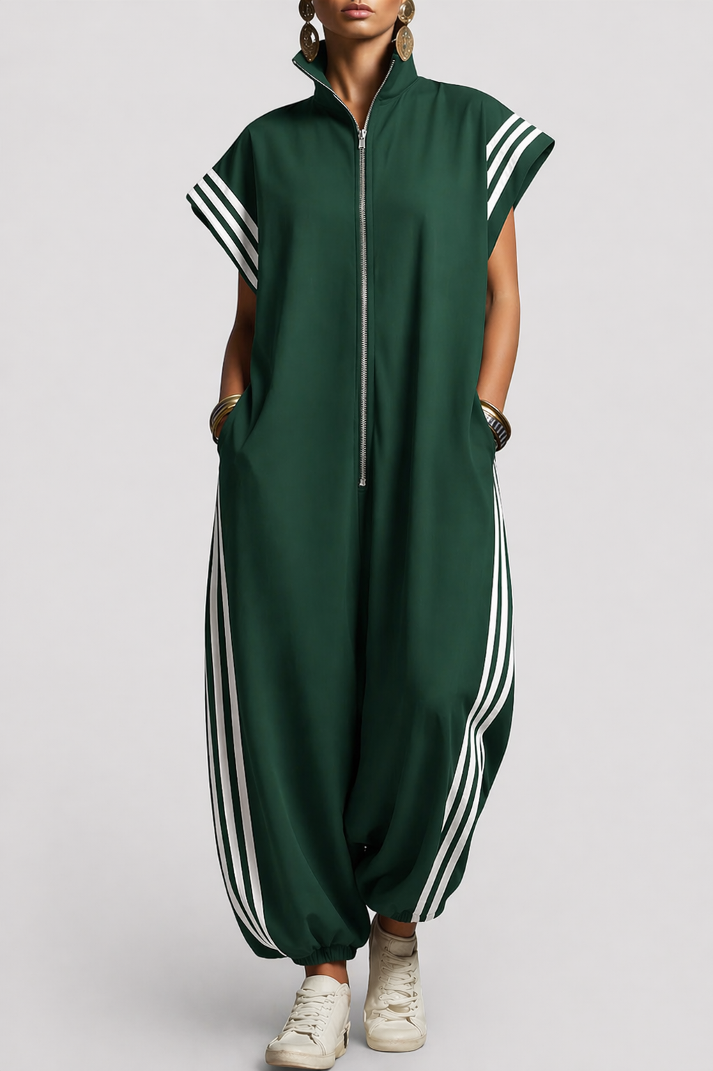 Isolde | Sportlich-eleganter Jumpsuit mit Reißverschluss