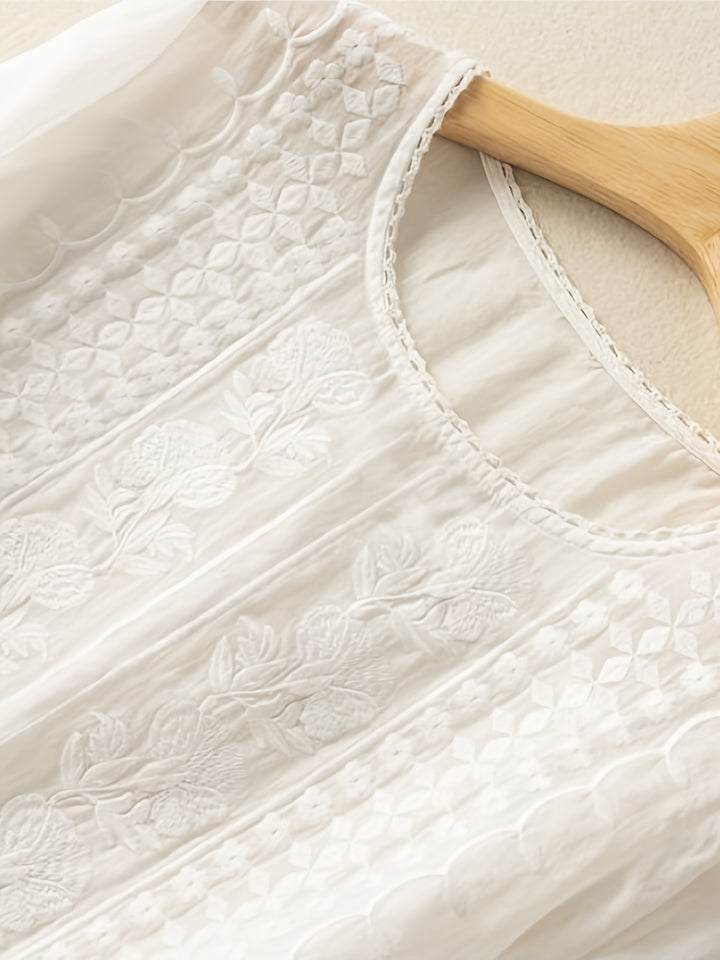 Edeltraud | Bestickte Sommerbluse