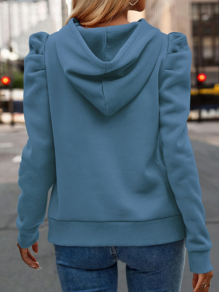 Maja | Eleganter Kapuzenpullover mit Puffärmeln