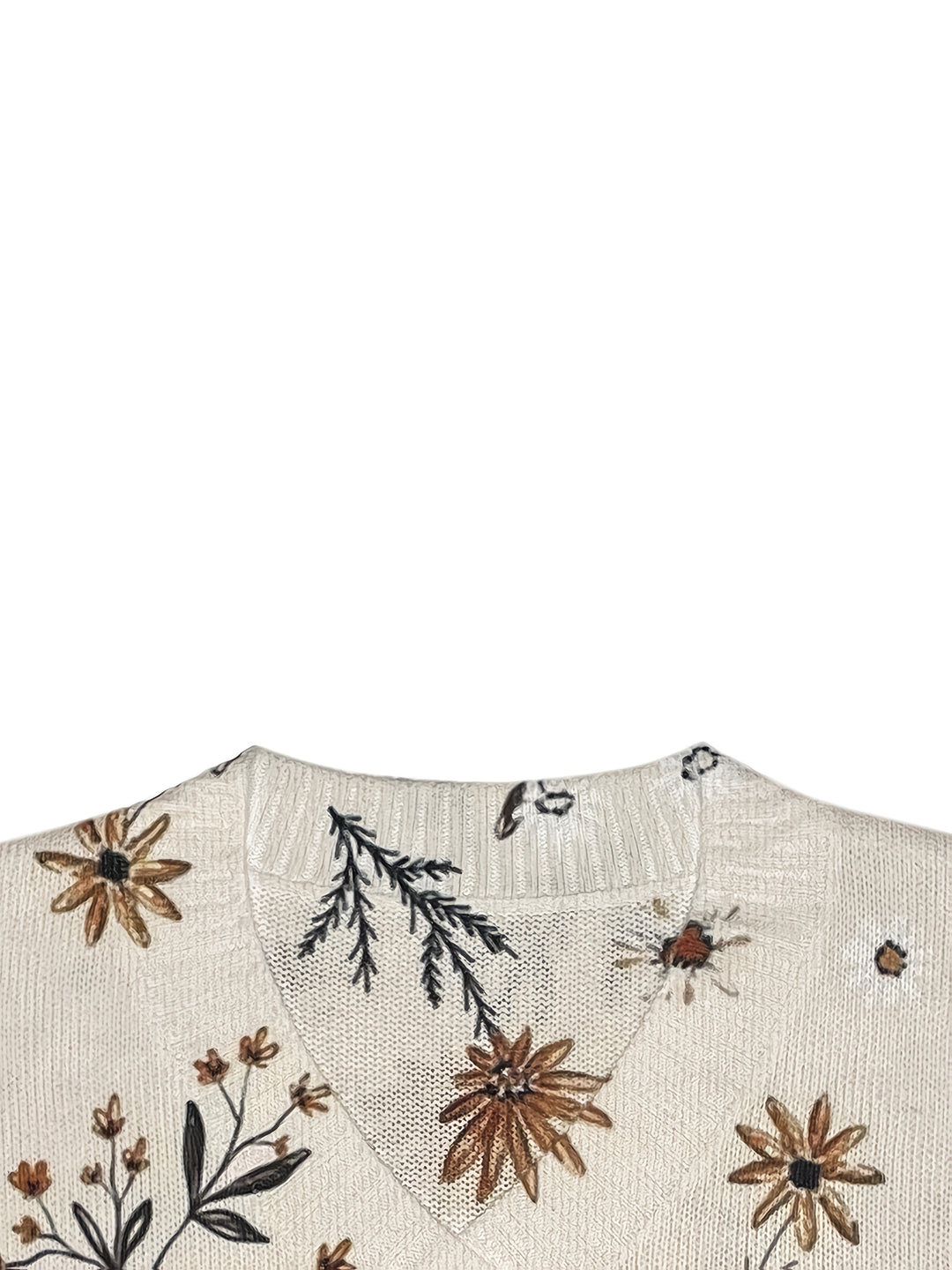 Renate | Blühender Wohlfühl-Pullover mit V-Ausschnitt