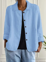 Hanna | Damen Casual Leichte Jacke Mit Knopfleiste