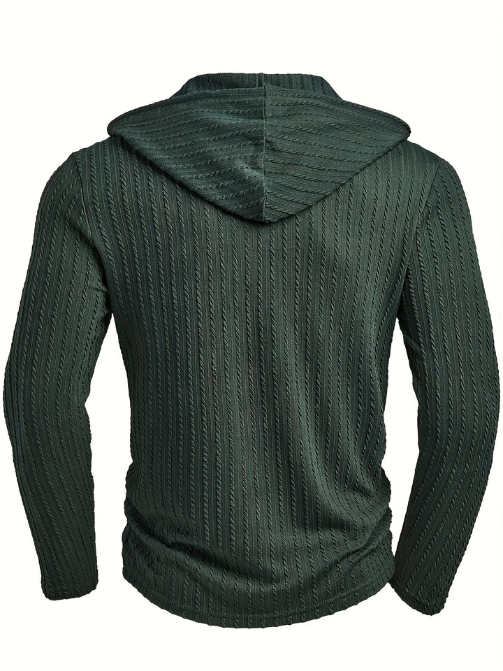 Detlev | Strukturiertes Kapuzenshirt