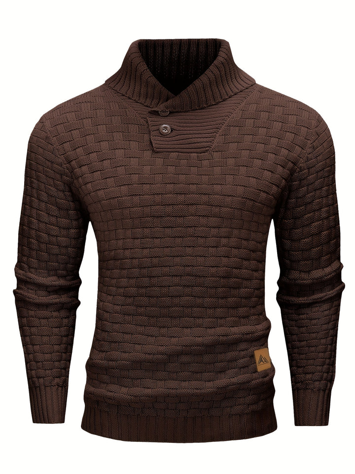 Siegfried | Strukturierter Strick-Pullover mit Schalkragen