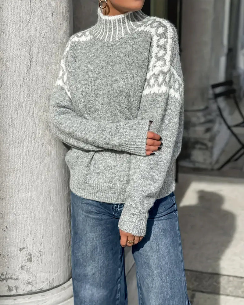 Traute | Kuschelweicher Strickpullover mit Musterdetails