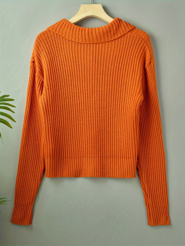 Hanne | Weicher Kragen-Strickpullover