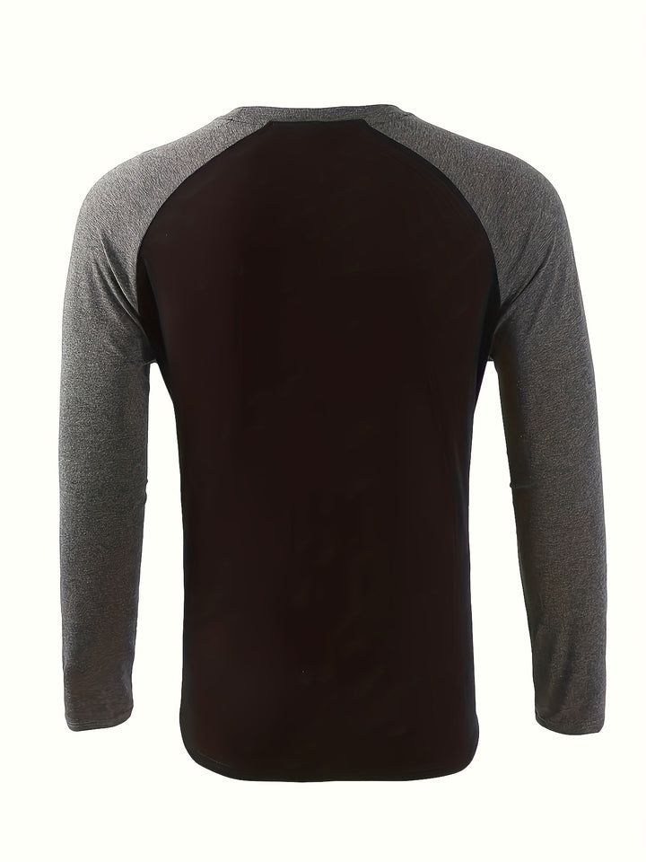 Erich | Sportliches Langarmshirt im Zweifarben-Design