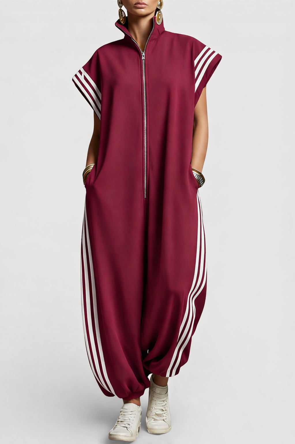 Isolde | Sportlich-eleganter Jumpsuit mit Reißverschluss