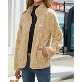 Ute | Kuschelige Stehkragen-Jacke