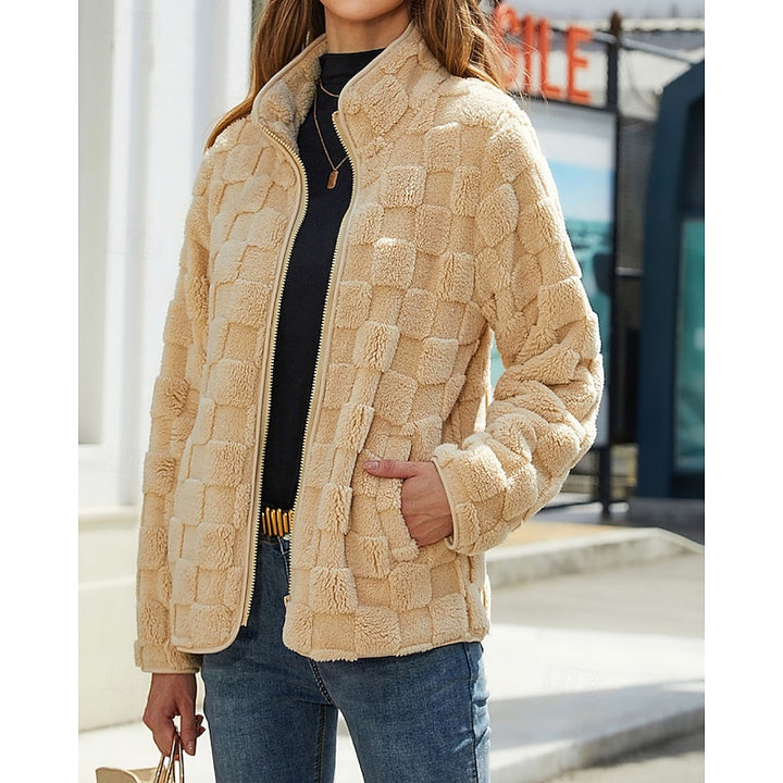 Ute | Kuschelige Stehkragen-Jacke