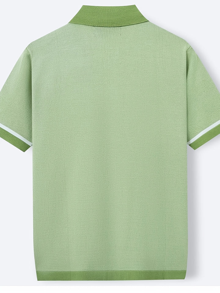 Henning | Elegantes Kurzarm-Poloshirt mit Streifendetail