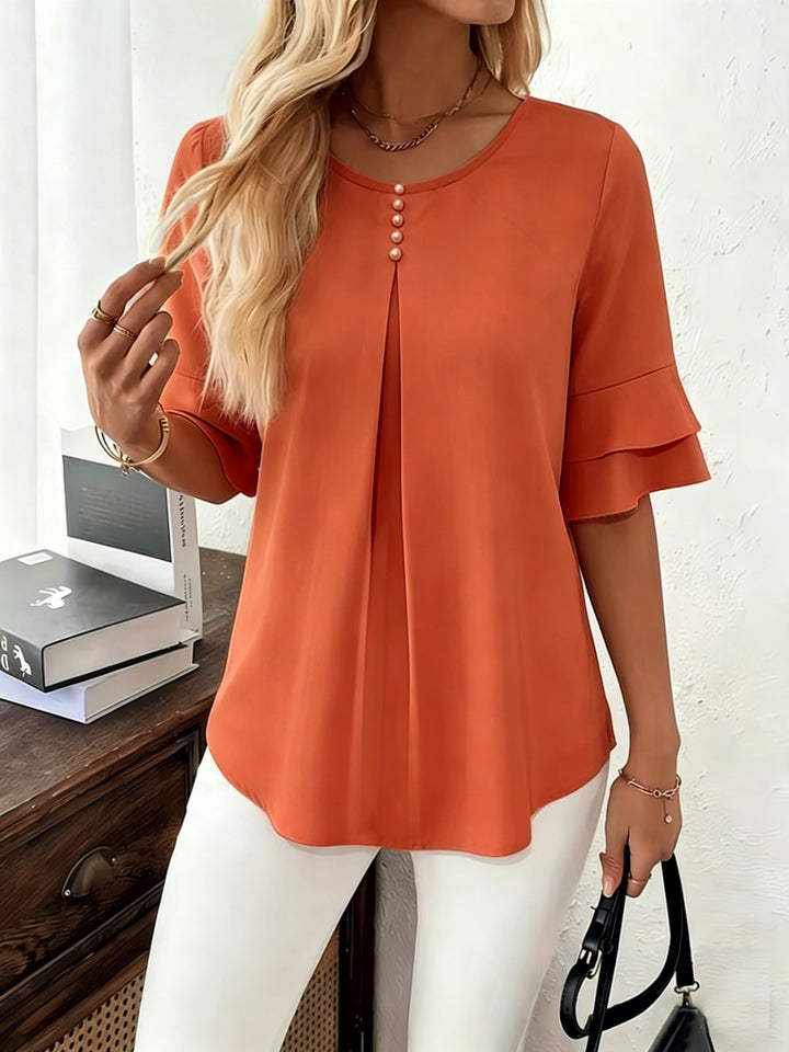 Annette | Elegante Bluse mit Volantärmeln